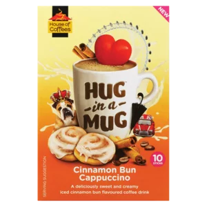 Hug In A Mug Cinnamon Bun Flavoured Instant Cappuccino Sticks 10x24g Hug In A Mug Cinnamon Bun Flavoured Instant Cappuccino Sticks 10x24g