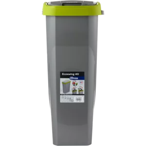 M Home Grey & Green Eco Swing Bin 40L M Home Grey & Green Eco Swing Bin 40L