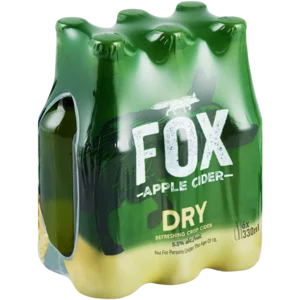 Fox Dry Apple Cider Bottles 6x330ml