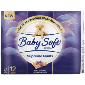 Baby Soft Supreme Quilts Toilet Paper 12 Pack Baby Soft Supreme Quilts Toilet Paper 12 Pack
