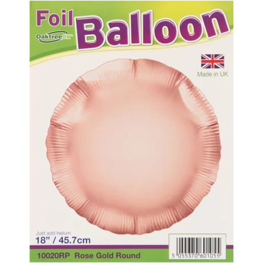 Oaktree Rose Gold Round Foil Balloon 45.7cm