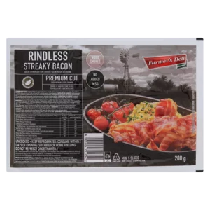 Farmer's Deli Rindless Streaky Bacon 200g