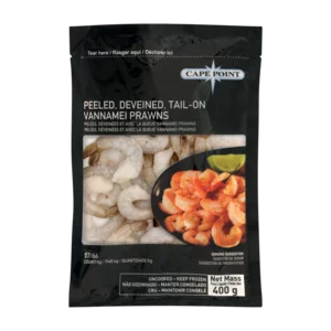 Cape Point Peeled Tail On Vannamei Prawns 400g Cape Point Peeled Tail On Vannamei Prawns 400g