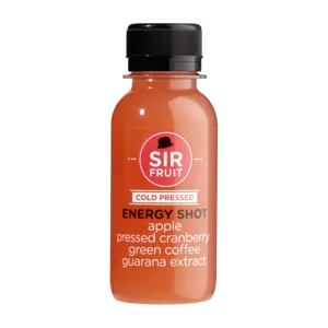 Sir Fruit Cold Pressed Energy Shot 100% Apple, Pressed Cranberry, Green Coffee & Guarana Extract Juice 100ml Sir Fruit Cold Pressed Energy Shot 100% Apple, Pressed Cranberry, Green Coffee & Guarana Extract Juice 100ml