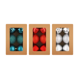 Assorted Christmas Balls 80mm 6 Pack (Single - Various Colours)