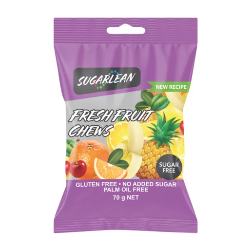 Sugarlean Fresh Fruit Chews 70g Sugarlean Fresh Fruit Chews 70g