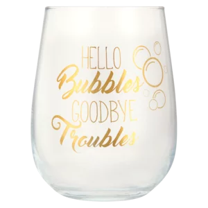 Loose Gold Script Stemless Glass Loose Gold Script Stemless Glass