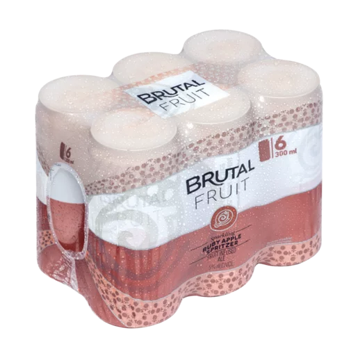 Brutal Fruit Ruby Apple Flavoured Sparkling Spritzer Cans 6x300ml Brutal Fruit Ruby Apple Flavoured Sparkling Spritzer Cans 6x300ml