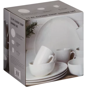 White Classic Coup Dinner Set 12 Piece White Classic Coup Dinner Set 12 Piece