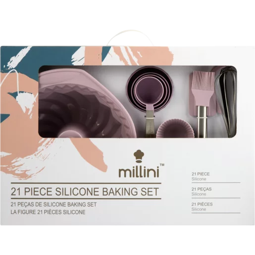 Millini Pink Silicone Baking Set 21 Piece Millini Pink Silicone Baking Set 21 Piece
