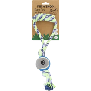 Pet Shop Cotton Rope With Handle & Ball Dog Toy Pet Shop Cotton Rope With Handle & Ball Dog Toy