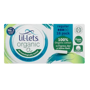 Lil-Lets Organic Regular Tampons 16 Pack Lil-Lets Organic Regular Tampons 16 Pack