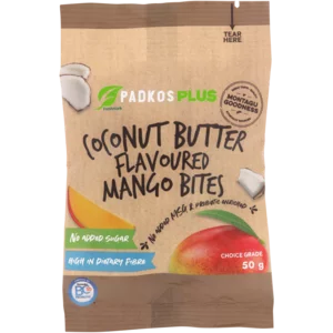 Padkos Coconut Butter Flavoured Mango Bites 50g Padkos Coconut Butter Flavoured Mango Bites 50g