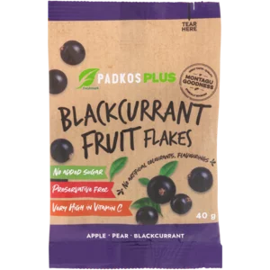Padkos Plus Blackcurrant Fruit Flakes 40g Padkos Plus Blackcurrant Fruit Flakes 40g