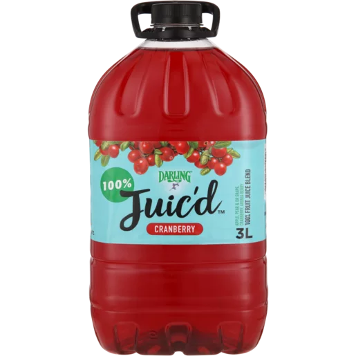 Darling Juic'd 100% Cranberry Juice 3L Darling Juic'd 100% Cranberry Juice 3L
