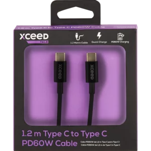 Xceed Black USB Type-C To USB Type-C Cable 1.2m