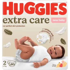 Huggies Extra Care Size 2 Diapers 80 Pack (5-7kg)