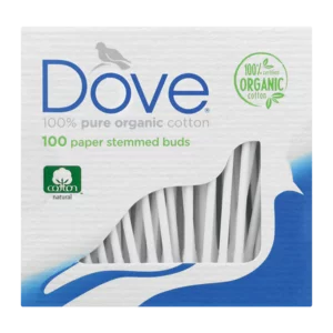 Dove Organic Paper Stemmed Cotton Buds 100 Pack Dove Organic Paper Stemmed Cotton Buds 100 Pack