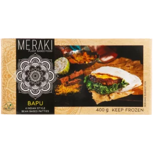 Meraki Plant Based Frozen Bapu Patties 4 Pack 400g
