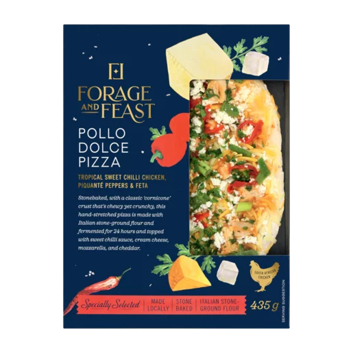 Forage And Feast Pollo Dolce Pizza 435g Forage And Feast Pollo Dolce Pizza 435g