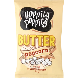 Hoppity Poppity Butter Flavoured Popcorn Bag 90g