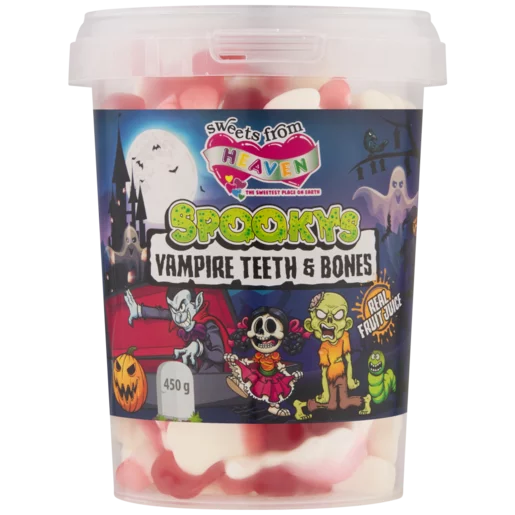 Sweets From Heaven Spooky Vampire Teeth & Bones Sweets 450g Sweets From Heaven Spooky Vampire Teeth & Bones Sweets 450g