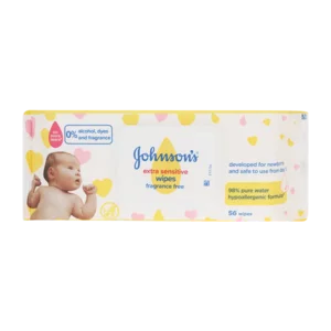 Johnson's Extra Sensitive Fragrance Free Wet Wipes 56 Pack Johnson's Extra Sensitive Fragrance Free Wet Wipes 56 Pack
