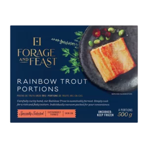 Forage And Feast Frozen Rainbow Trout Portions 500g