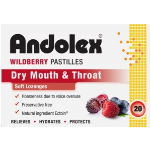 Andolex Wildberries Flavoured Soft Lozenges 20 Pack