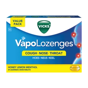 Vicks Vapo Honey Lemon Menthol Lozenges 24 Pack