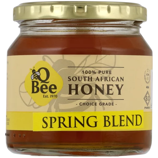 Q Bee Spring Blend Honey Jar 375g Q Bee Spring Blend Honey Jar 375g