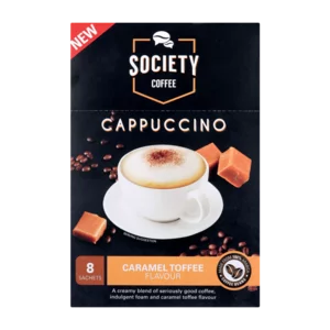 Society Coffee Cappuccino Caramel Toffee Flavour 8 Pack