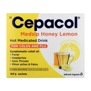 Cepacol Medsip Honey Lemon Cold & Flu Sachet 8 Pack