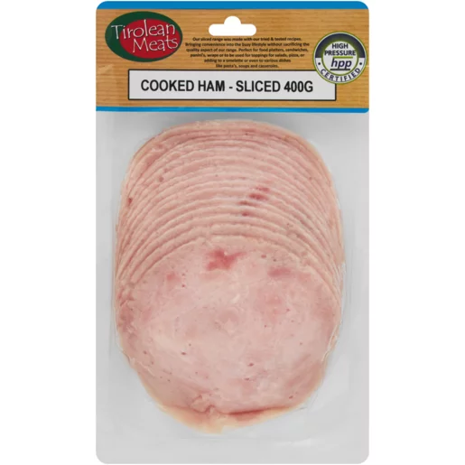 Tirolean Meats Sliced Cooked Ham 400g Tirolean Meats Sliced Cooked Ham 400g