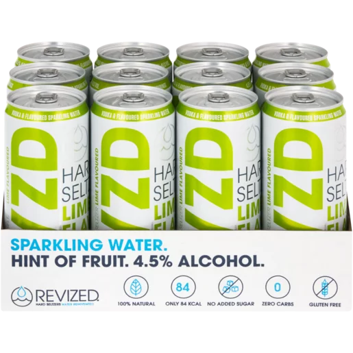 Revized Lime Flavoured Hard Seltzer Cans 12x330ml