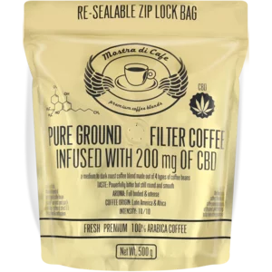 Mostra Di Cafe Pure Ground Filter Coffee Infused With CBD 500g Mostra Di Cafe Pure Ground Filter Coffee Infused With CBD 500g