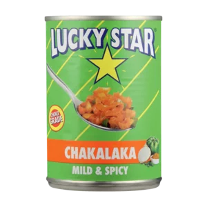 Lucky Star Hot & Spicy Chakalaka Tin 410g Lucky Star Hot & Spicy Chakalaka Tin 410g