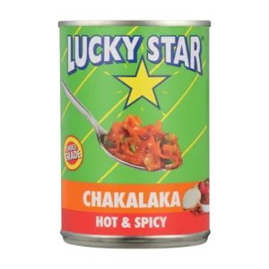 Lucky Star Mild & Spicy Chakalaka Tin 410g Lucky Star Mild & Spicy Chakalaka Tin 410g