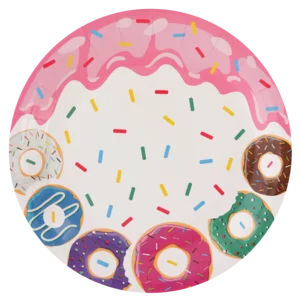 Donut Fun Disposable Dinner Plates 8 Pack