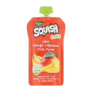 Rhodes Squish Mango & Banana Flavoured Puree Baby Food 200ml Rhodes Squish Mango & Banana Flavoured Puree Baby Food 200ml
