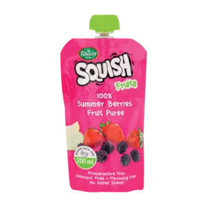 Rhodes Squish Summer Berries Flavoured Puree Baby Food 200ml Rhodes Squish Summer Berries Flavoured Puree Baby Food 200ml