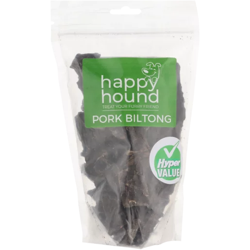 Maneli Happy Hound Pork Biltong Dog Treats 400g