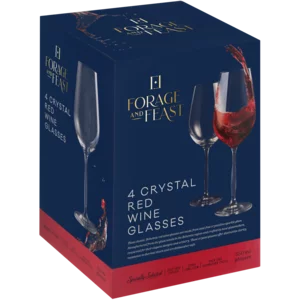 Forage And Feast Crystal Red Wine Glass Set 4 Piece Forage And Feast Crystal Red Wine Glass Set 4 Piece