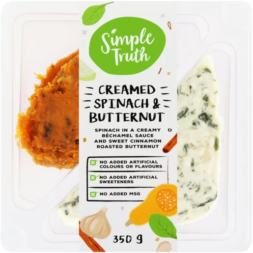 Simple Truth Creamed Spinach And Butternut 350g
