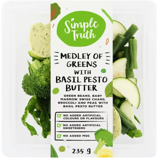 Simple Truth Medley Of Greens With Basil Pesto Butter 235g Simple Truth Medley Of Greens With Basil Pesto Butter 235g