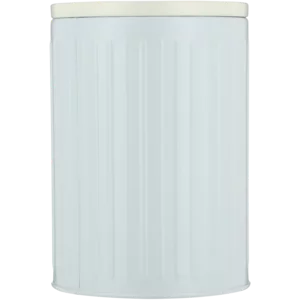 Cream & Light Blue Biscuit Tin 13x13 x 19cm