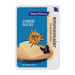 Dairy Princess Emmentaler Full Fat Hard Cheese Slices 300g Dairy Princess Emmentaler Full Fat Hard Cheese Slices 300g