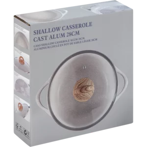 Shallow Cast Aluminium Casserole 28cm