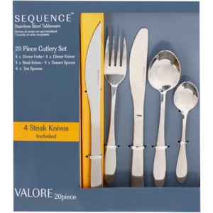 Sequence Valore Stainless Steel Cutlery Set 20 Piece Sequence Valore Stainless Steel Cutlery Set 20 Piece