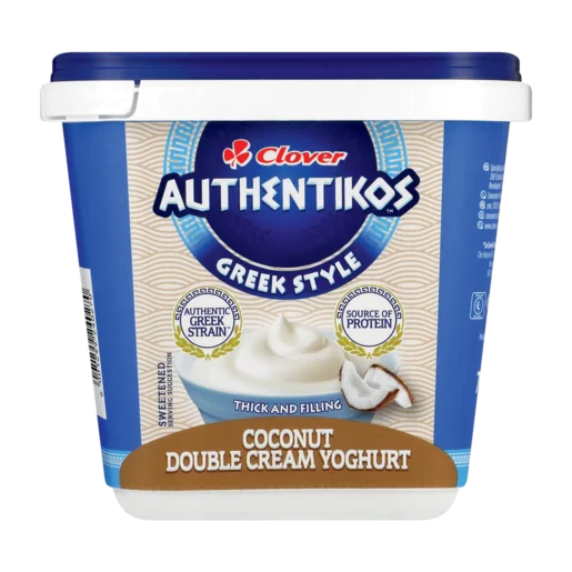Clover Authentikos Coconut Double Cream Yoghurt 750g Clover Authentikos Coconut Double Cream Yoghurt 750g